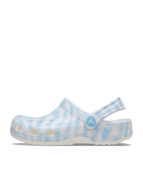 CLASSIC GINGHAM Papuci sabot imprimați pentru femei alb/albastru - Pantofi femei