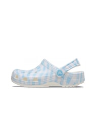 CROCS CLASSIC GINGHAM Papuci sabot imprimați pentru femei alb/albastru - Pantofi femei - 2