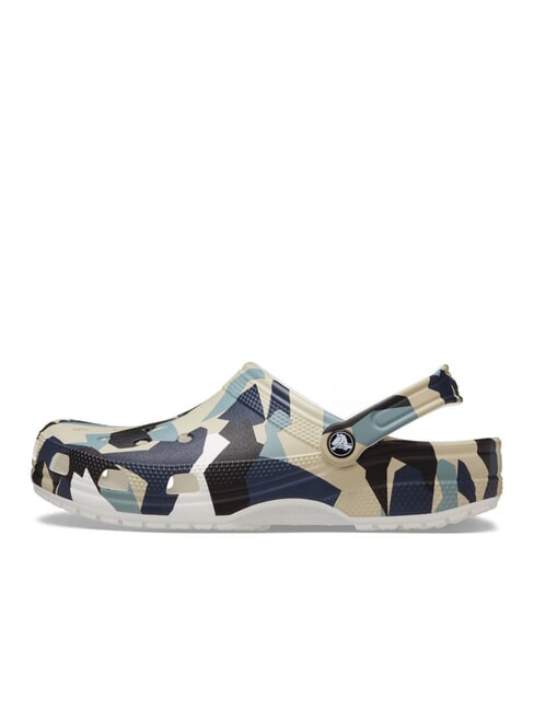 GEO CAMO Papuci sabot unisex cu imprimeu alb / multiplu - Pantofi unisex