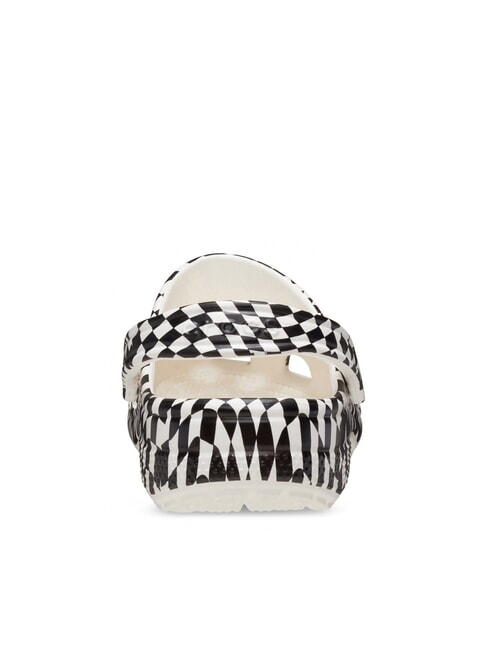 CLASSIC WARPED Papuci sabot unisex cu imprimeu alb negru - Pantofi unisex