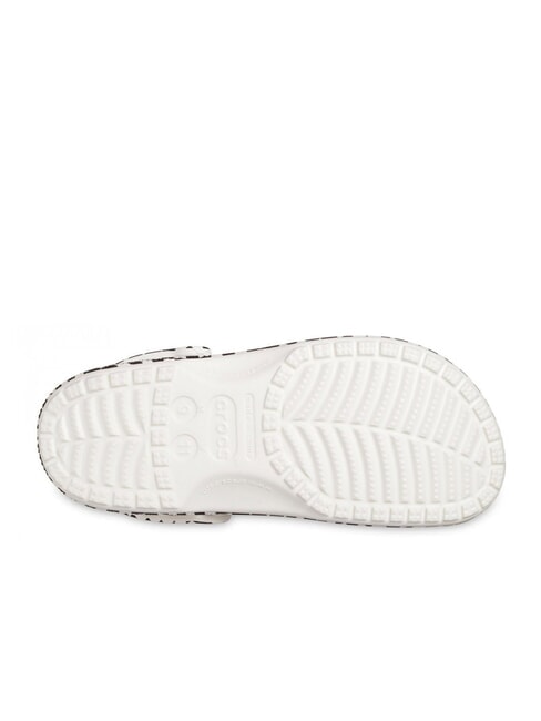 CLASSIC WARPED Papuci sabot unisex cu imprimeu alb negru - Pantofi unisex