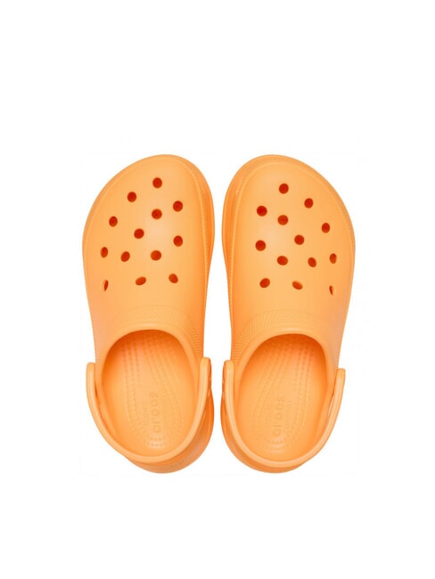 CLASSIC BAE Papuci sabot groși portocală - Pantofi femei