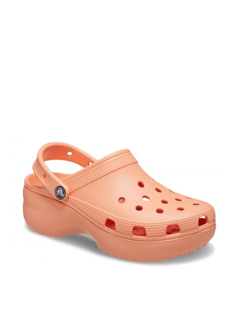 CLASSIC PLATFORM CLOG W Sandale sabot papaya - Pantofi femei