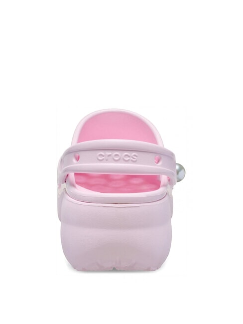 CLASSIC PLATFORM Papuci de damă cu saboți lapte roz - Pantofi femei