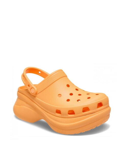 CLASSIC BAE Papuci sabot groși portocală - Pantofi femei