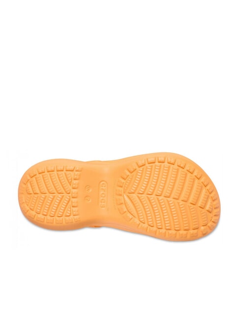 CLASSIC BAE Papuci sabot groși portocală - Pantofi femei