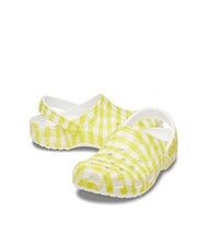 CROCS CLASSIC GINGHAM Papuci sabot imprimați pentru femei crin de ovăz - Pantofi femei - 6
