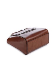 THE BRIDGE LUCREZIA Geantă de m&acirc;nă din piele cu curea de umăr BROWN - Genți femei - 4