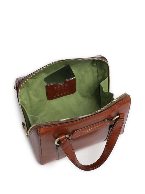 LAURA Geantă tip ghiozdan din piele cu curea de umăr BROWN - Genți femei