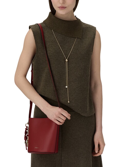 ROXIE Geantă de umăr din piele Ares CHERRY d - Genți femei