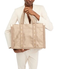 LIUJO ANIMALIER Sacoșă mare de cumpărături natural - Genți femei - 5