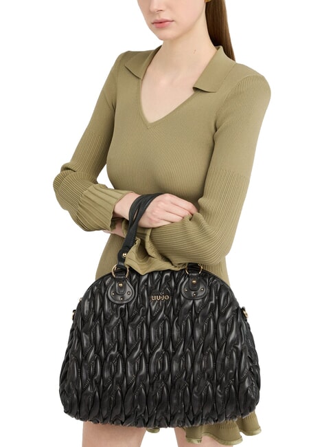 AJDE Geantă de m&acirc;nă, cu curea de umăr BLACK - Genți femei