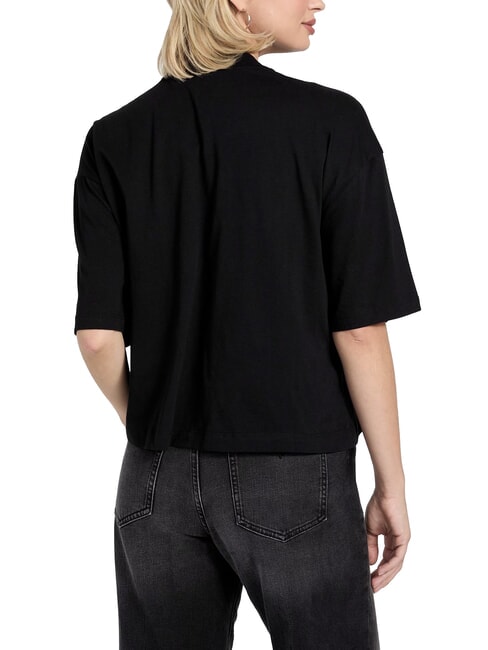 BELT WRAPPED Tricou cu m&acirc;necă scurtă, croială supradimensionată jetbla - tricou