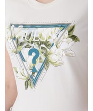 GUESS CAMELIA TRIANGLE Tricou cu m&acirc;necă scurtă, imprimeu și aplicații cremwhi - tricou - 3