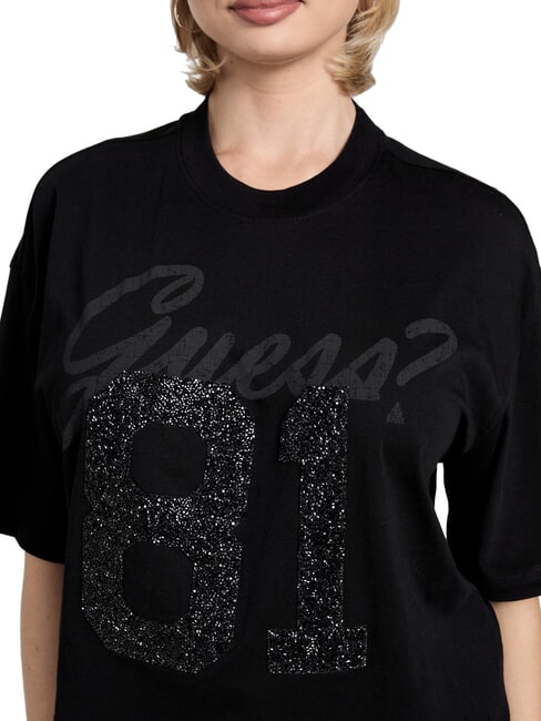 BELT WRAPPED Tricou cu m&acirc;necă scurtă, croială supradimensionată jetbla - tricou