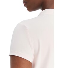 GUESS MOCK NECK ALL OVER 4G Tricou slim fit cu strasuri roz delicat - tricou - 4