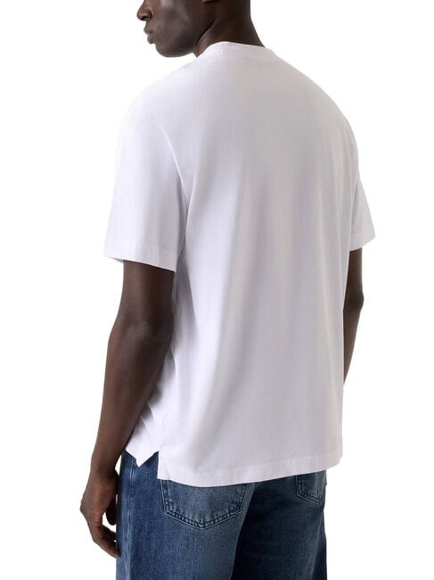 DIAMANTE LOGO Tricou supradimensionat cu m&acirc;necă scurtă alb purpuriu - tricou