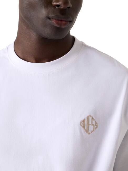 DIAMANTE LOGO Tricou supradimensionat cu m&acirc;necă scurtă alb purpuriu - tricou