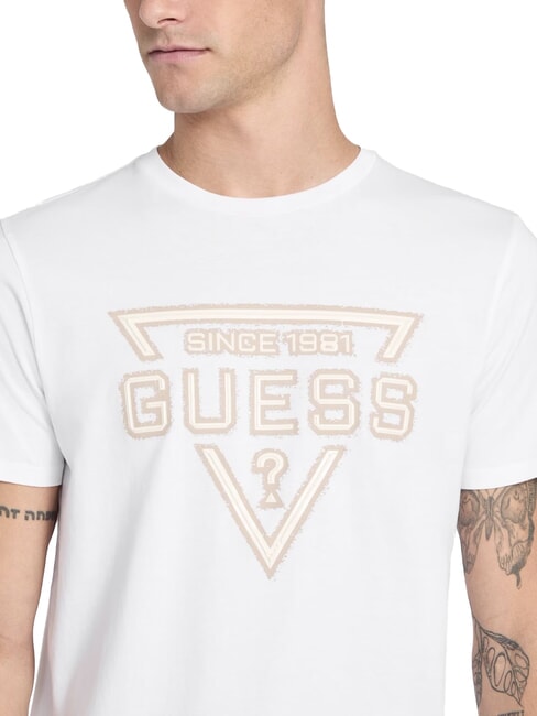 PAINTED TRIANGLE Tricou cu m&acirc;necă scurtă, croială regulată alb purpuriu - tricou