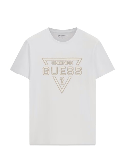 PAINTED TRIANGLE Tricou cu m&acirc;necă scurtă, croială regulată alb purpuriu - tricou