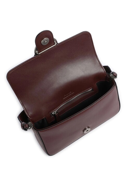 LOVE ONE SLOUCHY Geantă de umăr mini din piele vin de burgundă - argint vechi - Genți femei