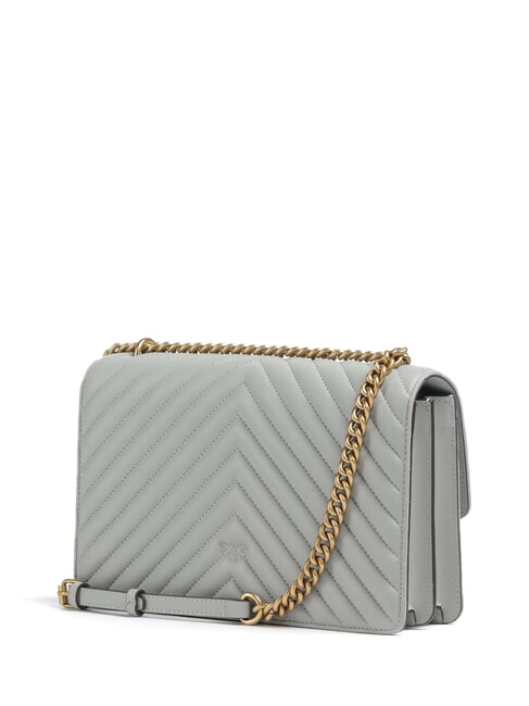 CLASSIC LOVE ONE Geanta din piele Nappa gri perlat-auriu antic - Genți femei