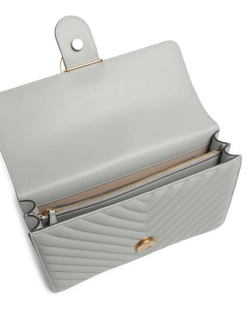 CLASSIC LOVE ONE Geanta din piele Nappa gri perlat-auriu antic - Genți femei