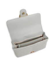 PINKO CLASSIC LADY LOVE BAG geanta chevron gri perlat-auriu antic - Genți femei - 4