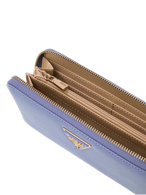 LAUREL 2 Portofel mare cu fermoar gri albastru - Portofele femei