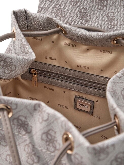 MANHATTAN 2 Rucsac cu 2 buzunare logo taupe &icirc;nchis - Genți femei