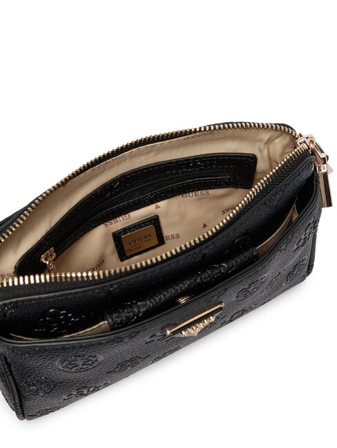 CRESIDIA 2 Geantă de umăr Peony cu logo &icirc;n relief logo negru - Genți femei