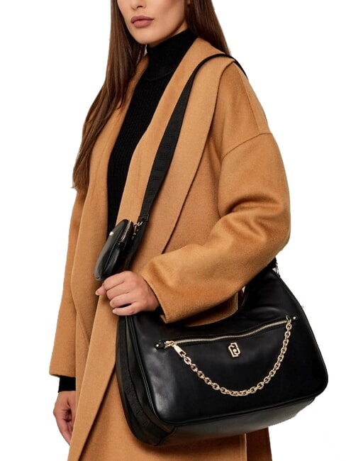 HALONA Geantă de umăr BLACK - Genți femei