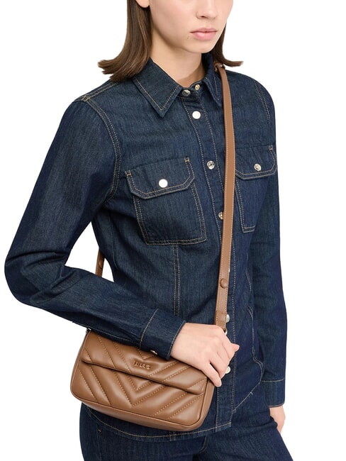 LUNNY Geantă de umăr mini piele de căprioară - Genți femei