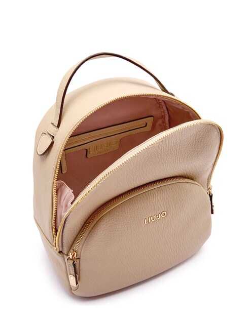 MANHATTAN Rucsac rotund mediu cu buzunar nisip - Genți femei