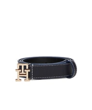 TOMMY HILFIGER TH LOGO Curea din piele pentru femei albastru spațial - Curele - 4