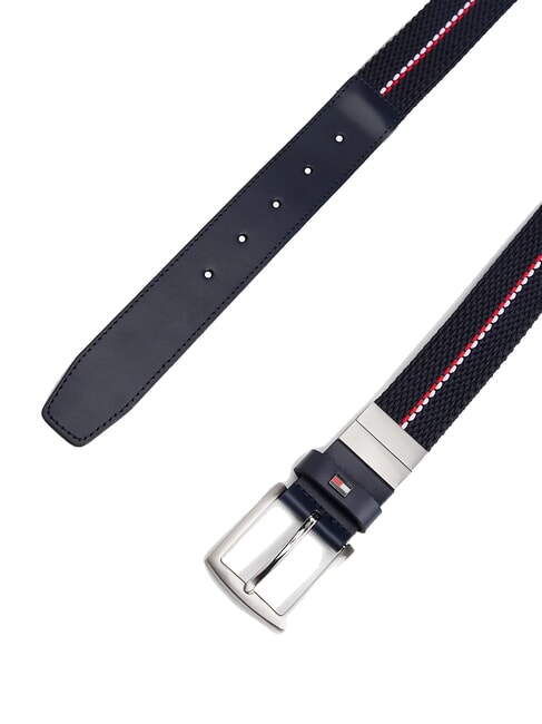 REVERSIBLE Curea din material textil cu două fețe albastru spațial - Curele