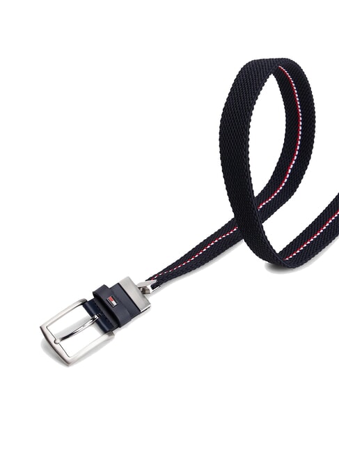 REVERSIBLE Curea din material textil cu două fețe albastru spațial - Curele