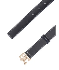 TOMMY HILFIGER TH LOGO Curea din piele pentru femei albastru spațial - Curele - 2
