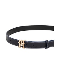 TOMMY HILFIGER TH LOGO Curea din piele pentru femei albastru spațial - Curele - 3
