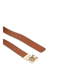 TOMMY HILFIGER TH LOGO Cureaua din piele reversibila coniac / mono de trestie de zahăr - Curele - 4