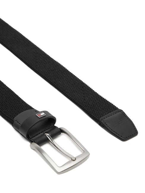DENTON ELASTIC Curea țesută pentru bărbați negru - Curele