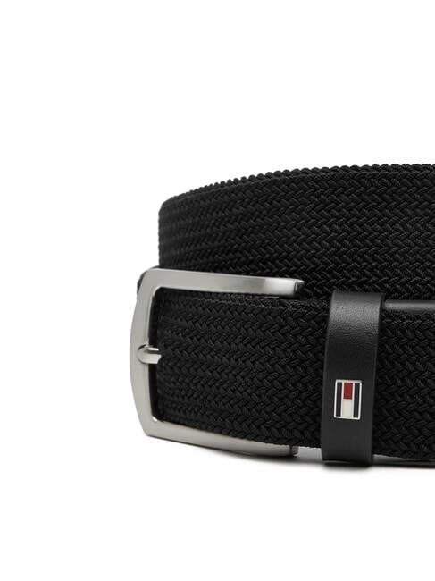 DENTON ELASTIC Curea țesută pentru bărbați negru - Curele
