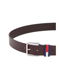 TOMMY HILFIGER TOMMY JEANS RYAN Curea din piele maro &icirc;nchis neted - Curele - 3