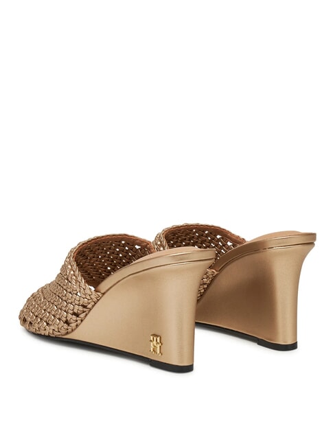 TH Sandale &icirc;nalte metalice croșetate aur - Pantofi femei