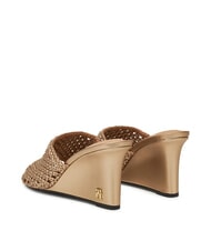 TOMMY HILFIGER TH Sandale &icirc;nalte metalice croșetate aur - Pantofi femei - 5