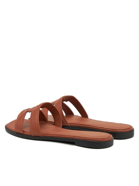 TH LOGO STRAP Papuci de casă din piele scoarță de scorțișoară - Pantofi femei