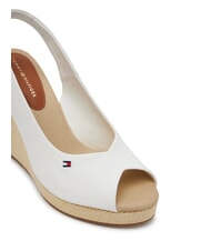 TOMMY HILFIGER TH Espadrile cu platformă &icirc;naltă ecru - Pantofi femei - 4