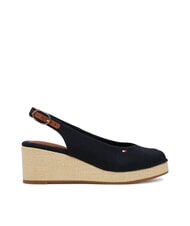 TOMMY HILFIGER TH Espadrile cu v&acirc;rful deschis și slingback albastru spațial - Pantofi femei - 2