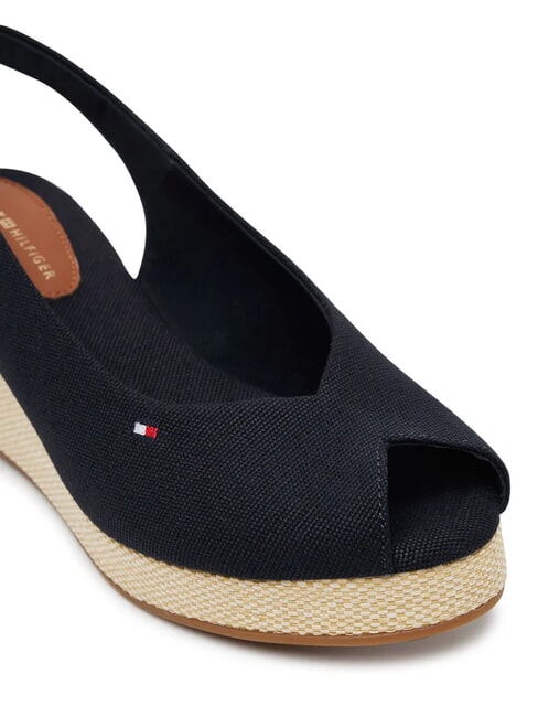 TH Espadrile cu v&acirc;rful deschis și slingback albastru spațial - Pantofi femei
