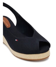 TOMMY HILFIGER TH Espadrile cu v&acirc;rful deschis și slingback albastru spațial - Pantofi femei - 3